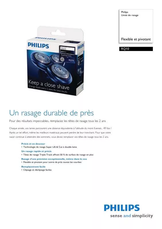 Mode d'emploi PHILIPS RQ10