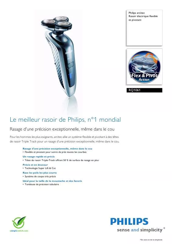 Mode d'emploi PHILIPS RQ 1061