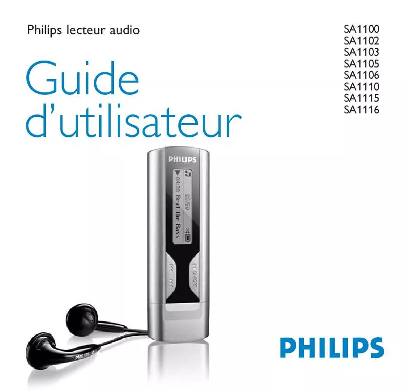 Mode d'emploi PHILIPS SA1100-37B