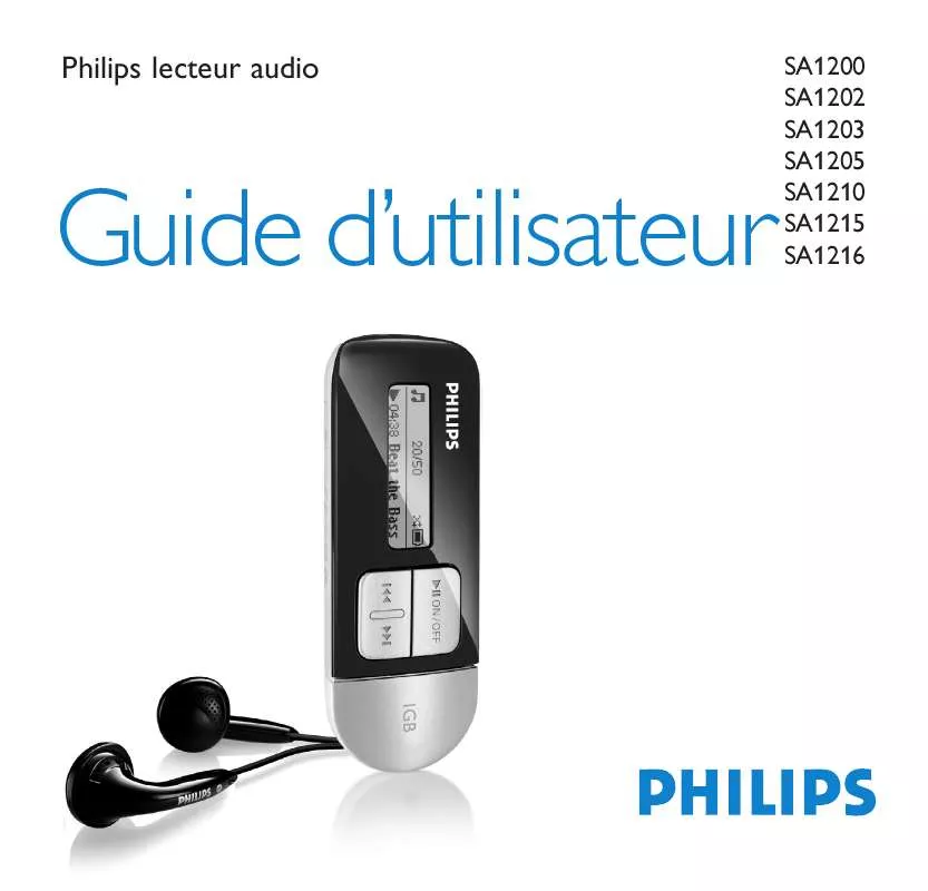 Mode d'emploi PHILIPS SA1200-37B