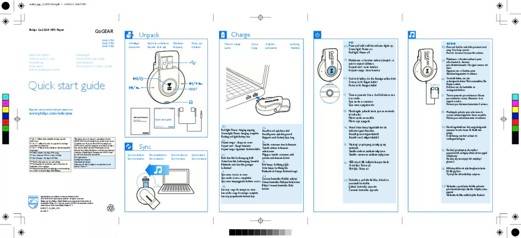 Mode d'emploi PHILIPS SA4DOT02PN/12