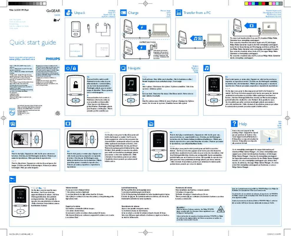 Mode d'emploi PHILIPS SA4VBE04KFS/12