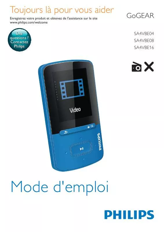 Mode d'emploi PHILIPS SA4VBE08SN