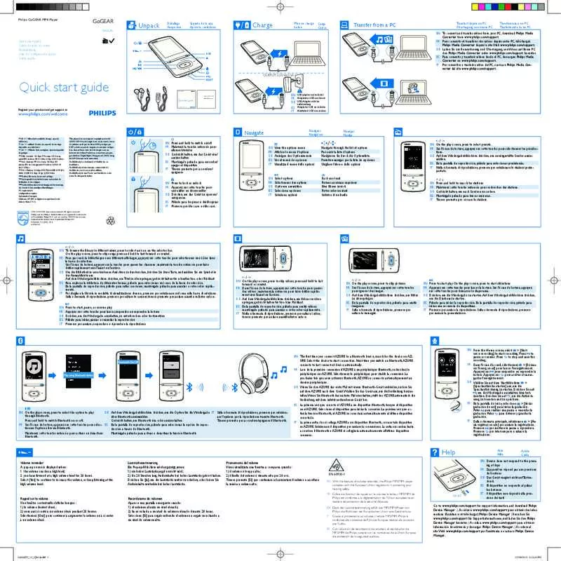 Mode d'emploi PHILIPS SA5AZU08WF/12