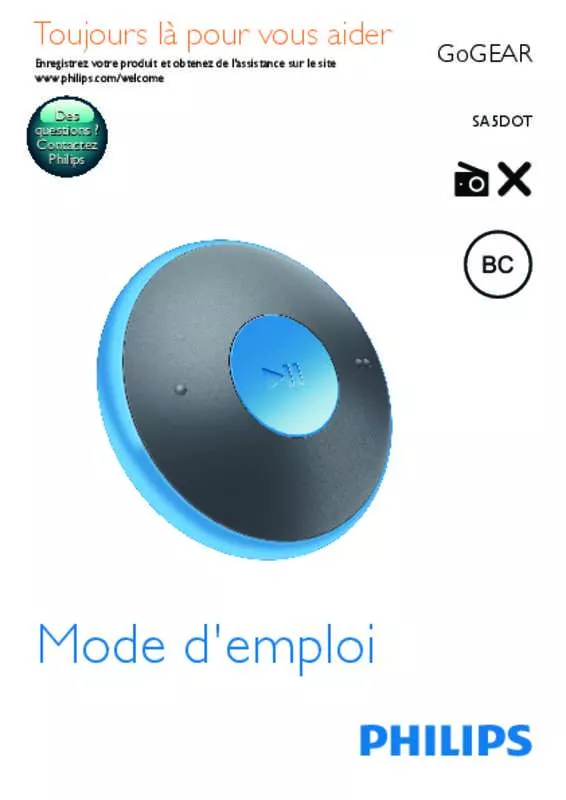 Mode d'emploi PHILIPS SA5DOT04BN