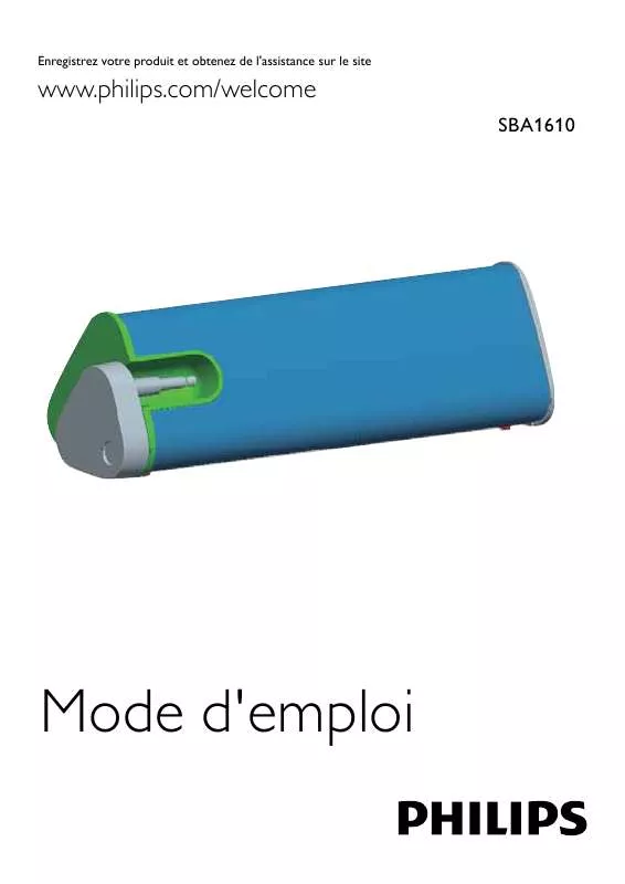 Mode d'emploi PHILIPS SBA1610/00