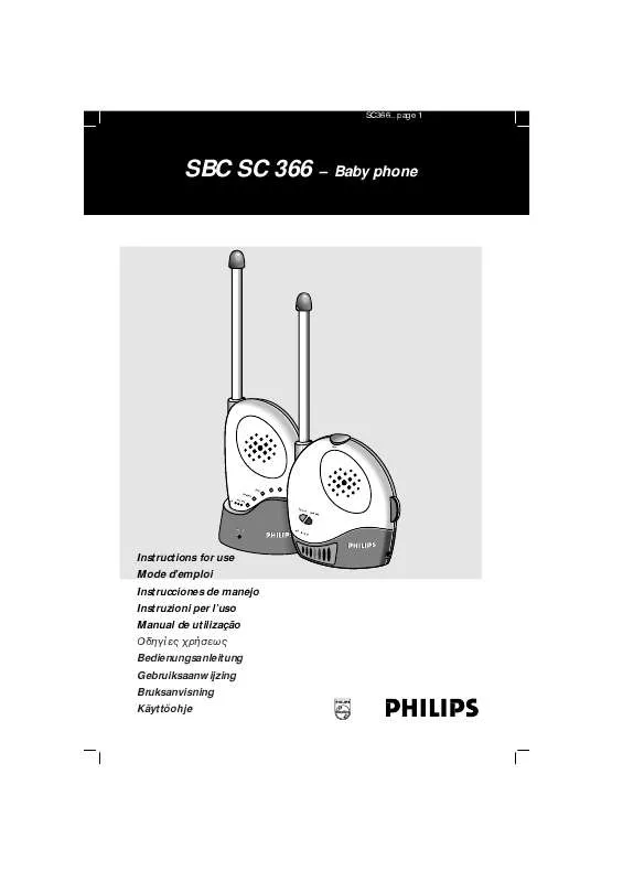 Mode d'emploi PHILIPS SBCSC366/00C