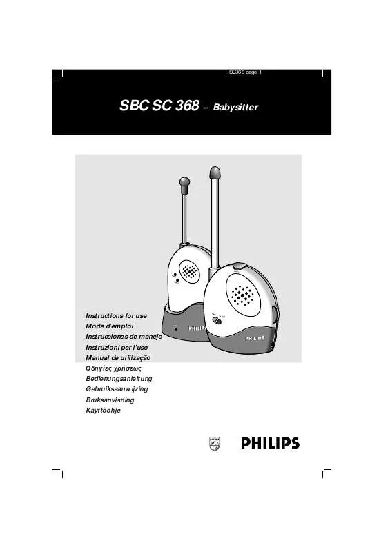 Mode d'emploi PHILIPS SBCSC368/87C