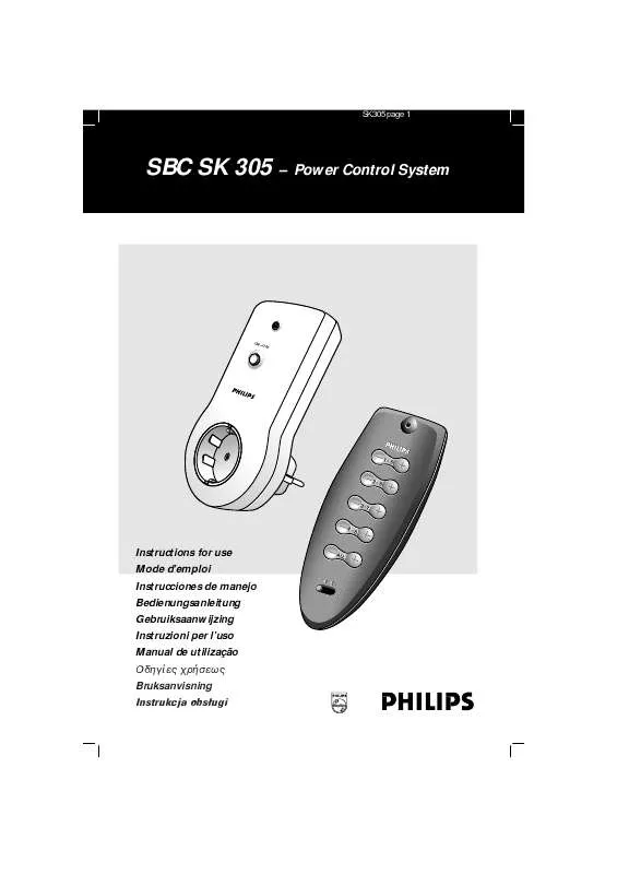 Mode d'emploi PHILIPS SBCSK305-00C