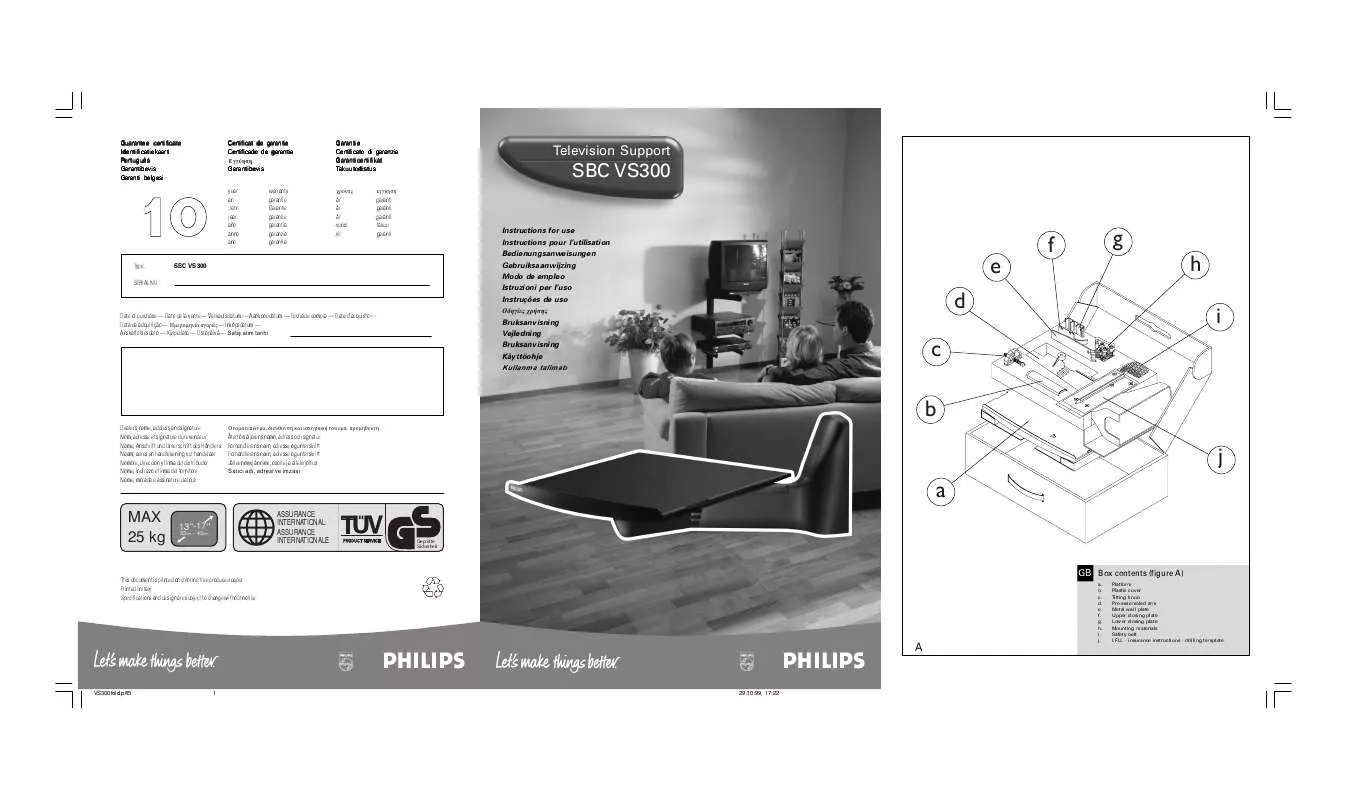 Mode d'emploi PHILIPS SBCVS300-00R