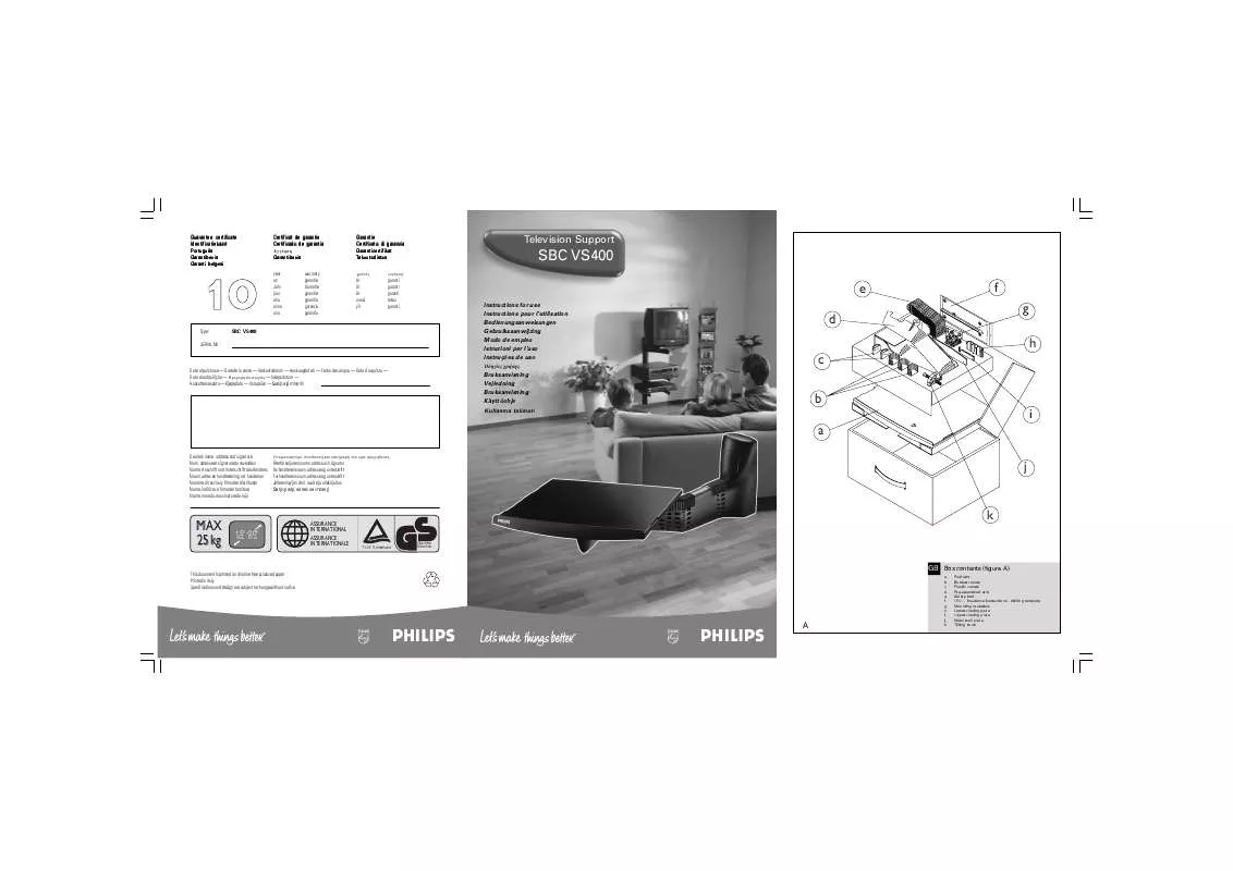 Mode d'emploi PHILIPS SBCVS400-00R