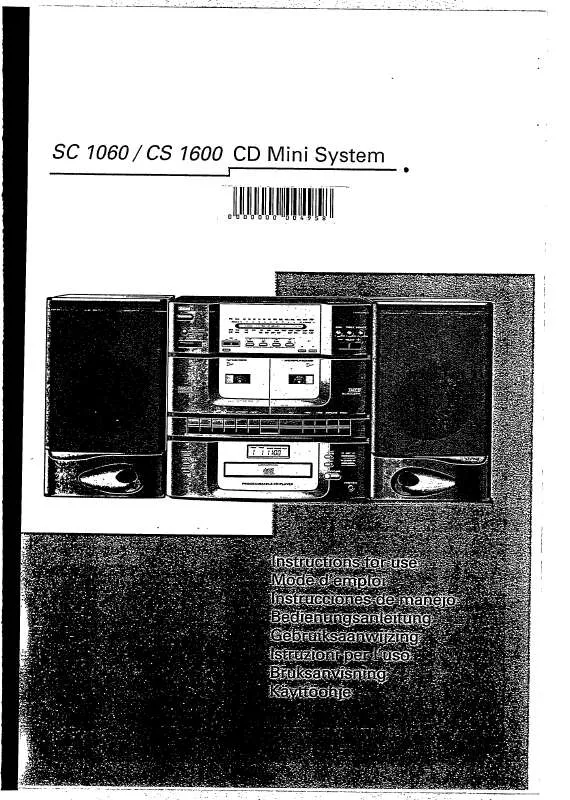 Mode d'emploi PHILIPS SC1060