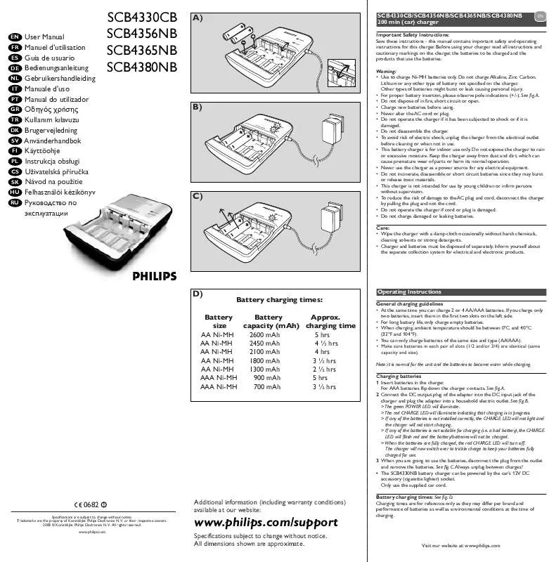 Mode d'emploi PHILIPS SCB4330CB