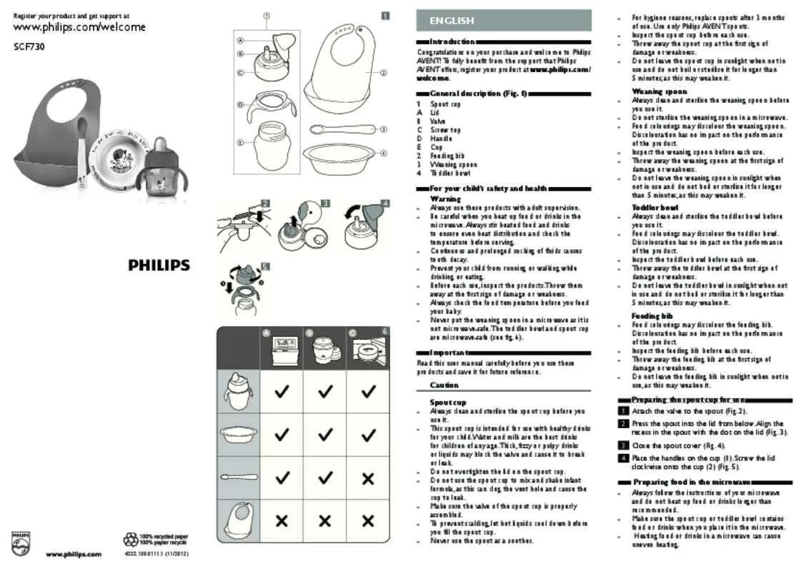 Mode d'emploi PHILIPS SCF730/00