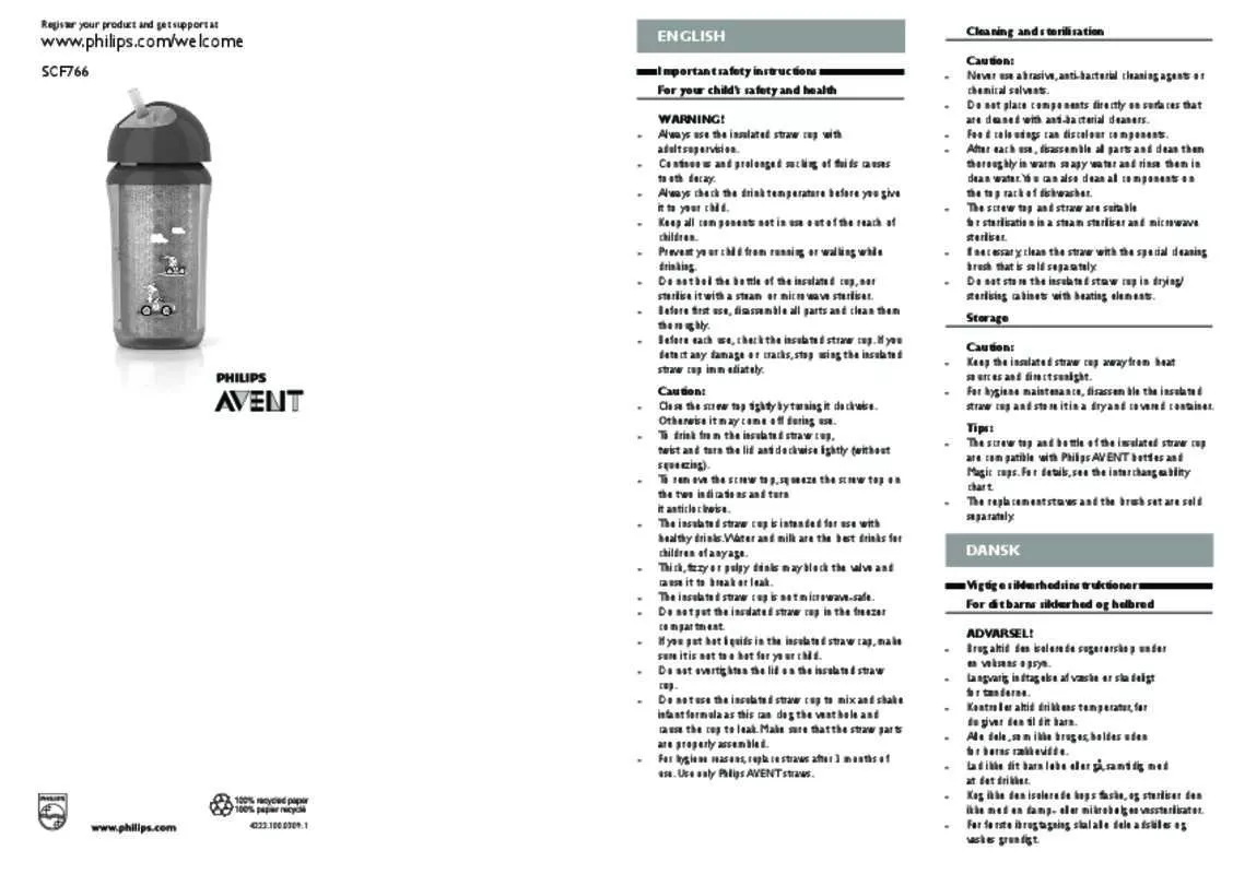 Mode d'emploi PHILIPS SCF766/00