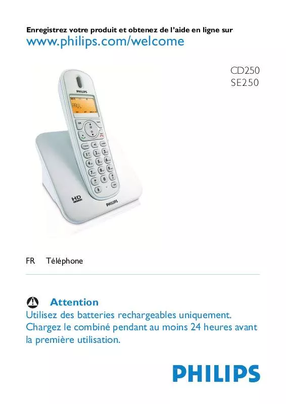 Mode d'emploi PHILIPS SE2501B