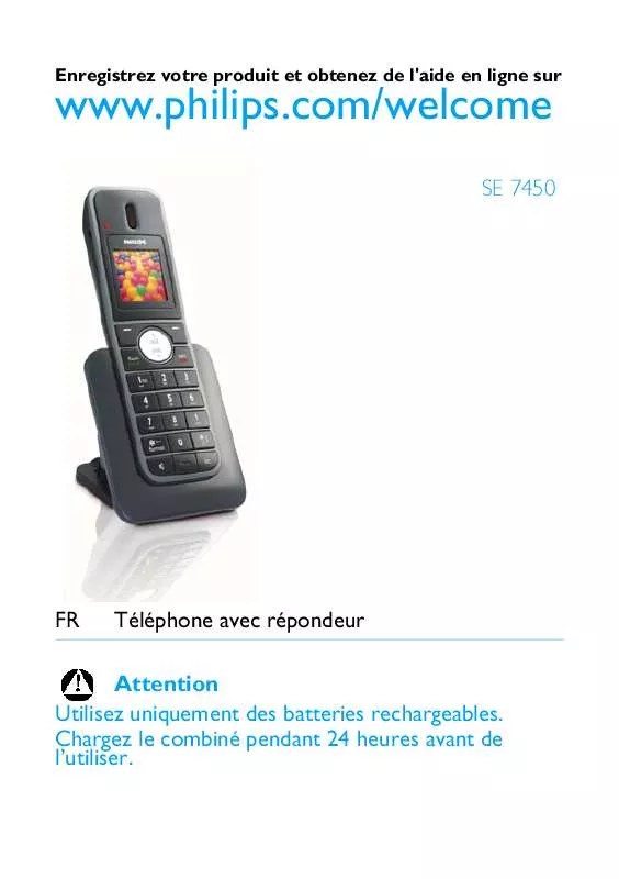 Mode d'emploi PHILIPS SE7450B