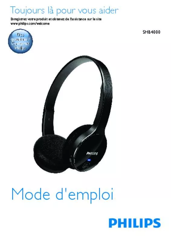 Mode d'emploi PHILIPS SHB4000WT/10