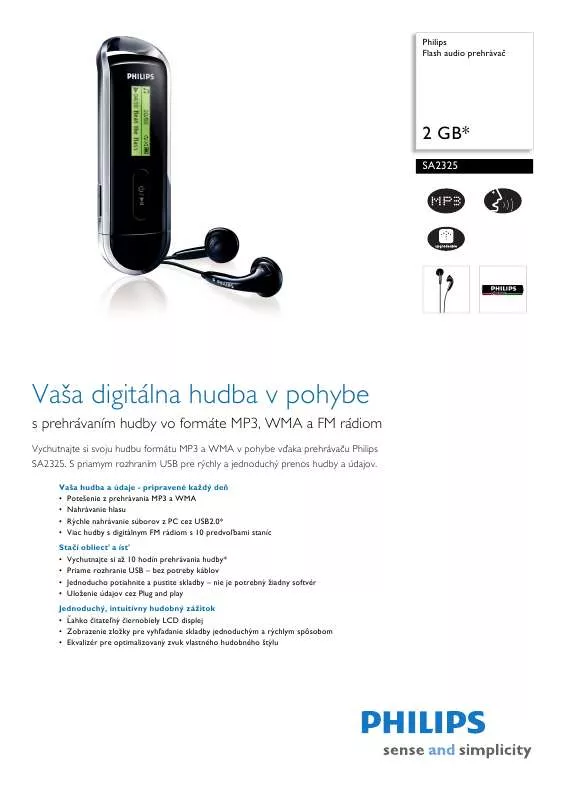 Mode d'emploi PHILIPS SHE2675BO