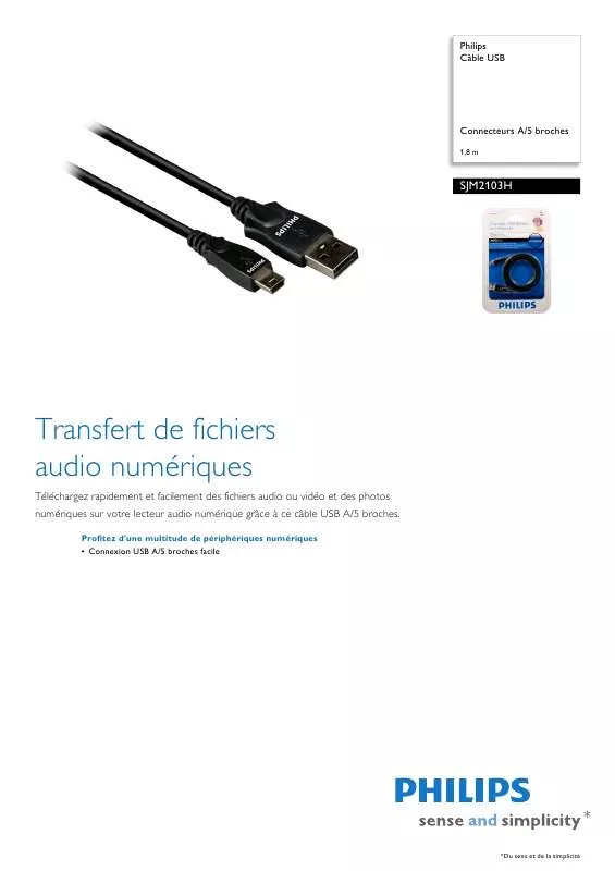 Mode d'emploi PHILIPS SJM2103H