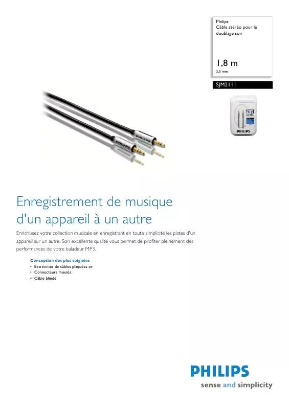 Mode d'emploi PHILIPS SJM2111