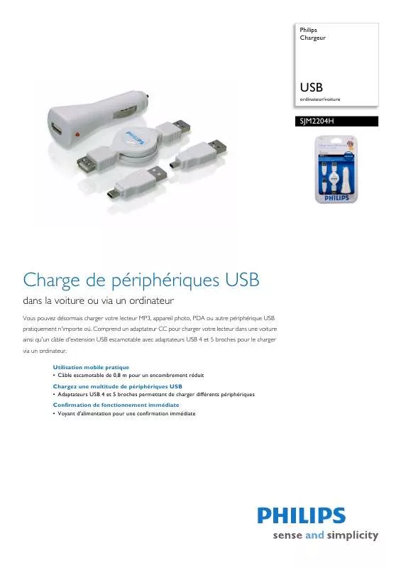 Mode d'emploi PHILIPS SJM2204