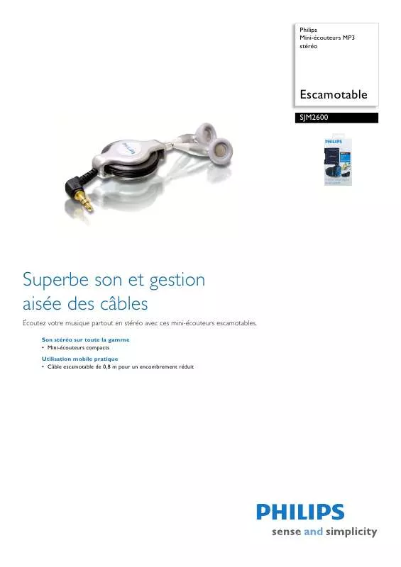 Mode d'emploi PHILIPS SJM2600