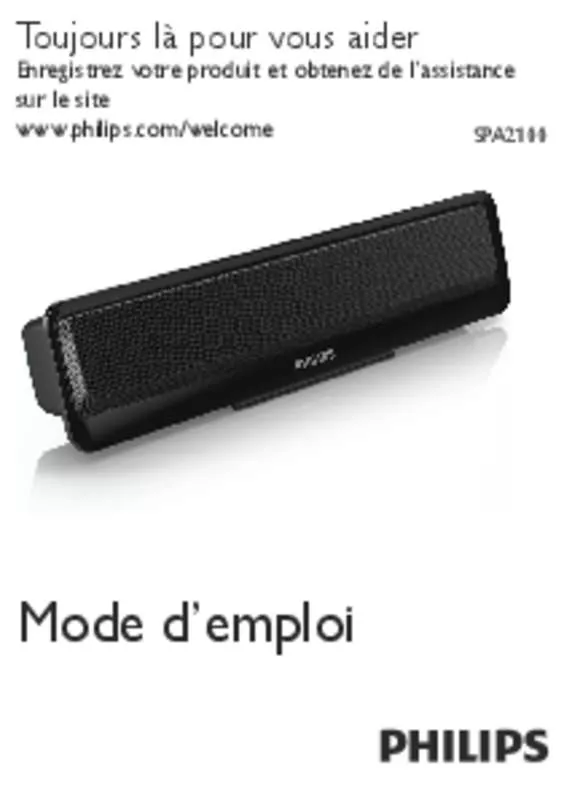 Mode d'emploi PHILIPS SPA2100/12