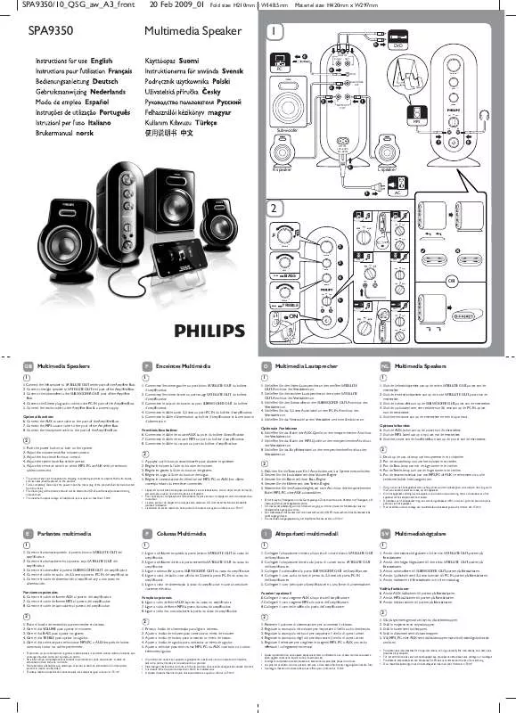 Mode d'emploi PHILIPS SPA 9350