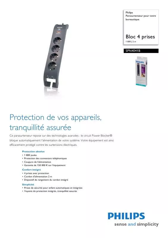 Mode d'emploi PHILIPS SPN 4041