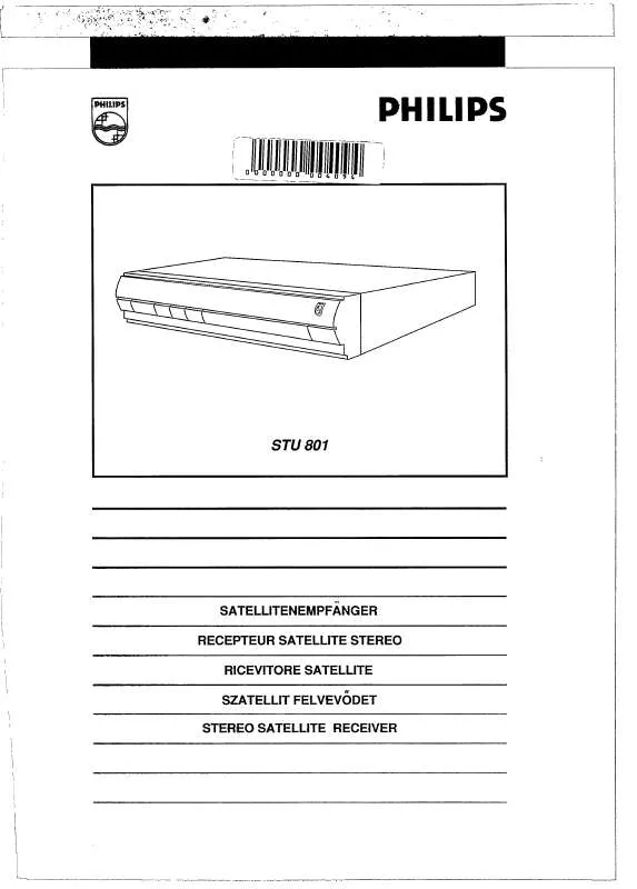 Mode d'emploi PHILIPS STU801/05R