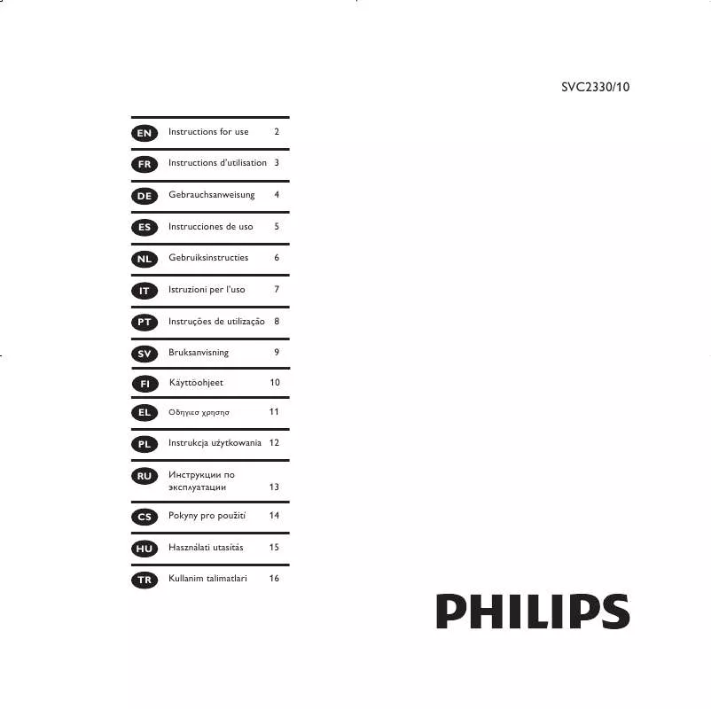 Mode d'emploi PHILIPS SVC2330/10