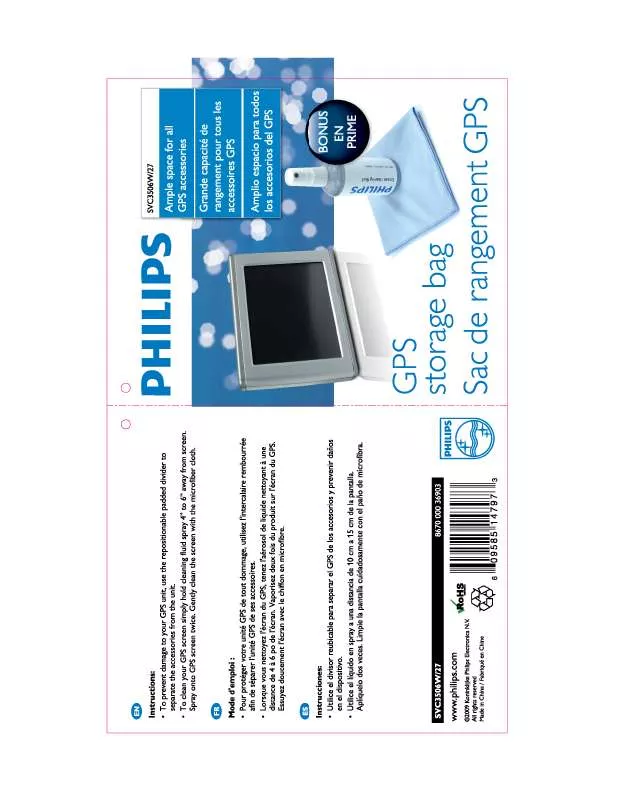 Mode d'emploi PHILIPS SVC3506W