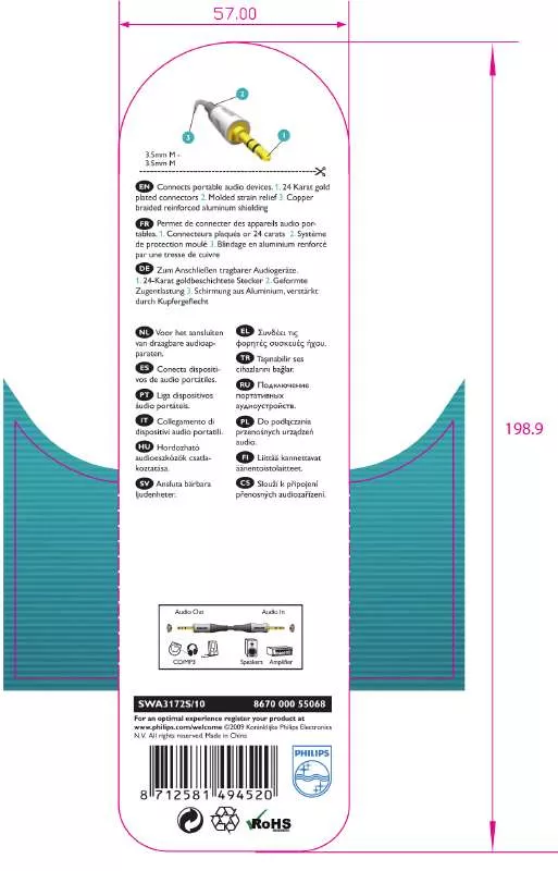 Mode d'emploi PHILIPS SWA3172S