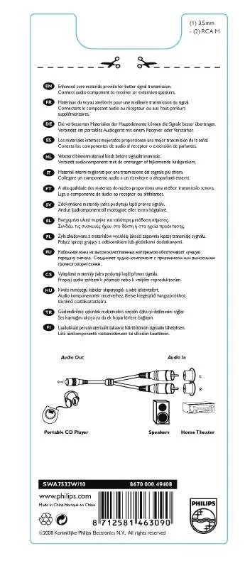 Mode d'emploi PHILIPS SWA7533W