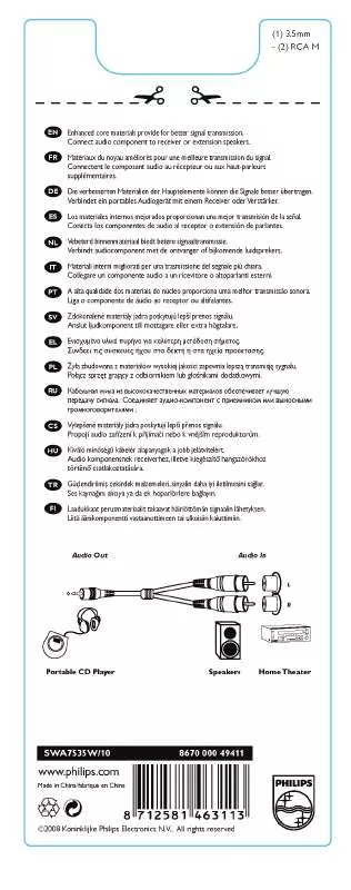 Mode d'emploi PHILIPS SWA7535W