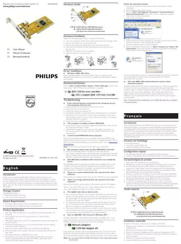 Mode d'emploi PHILIPS SWF2620