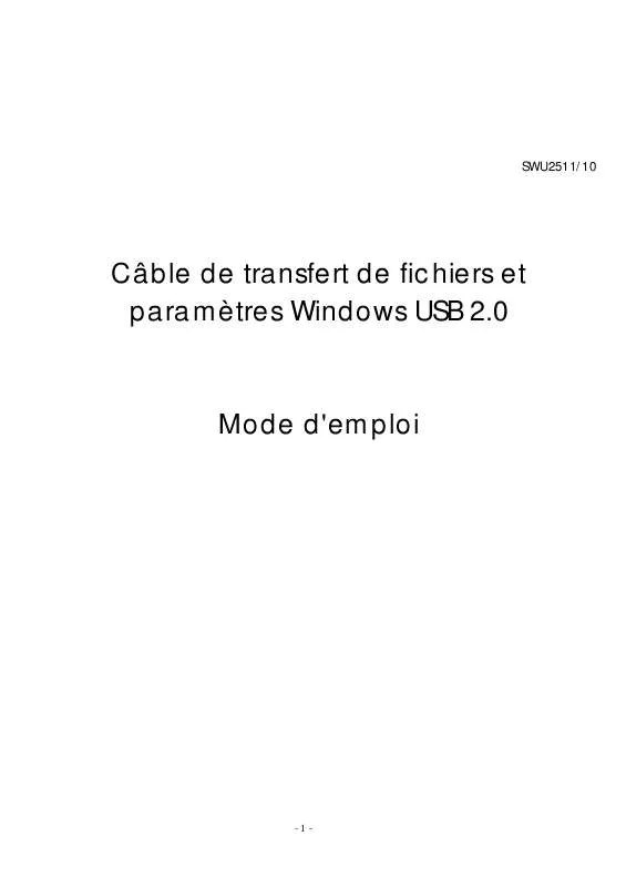 Mode d'emploi PHILIPS SWU2511