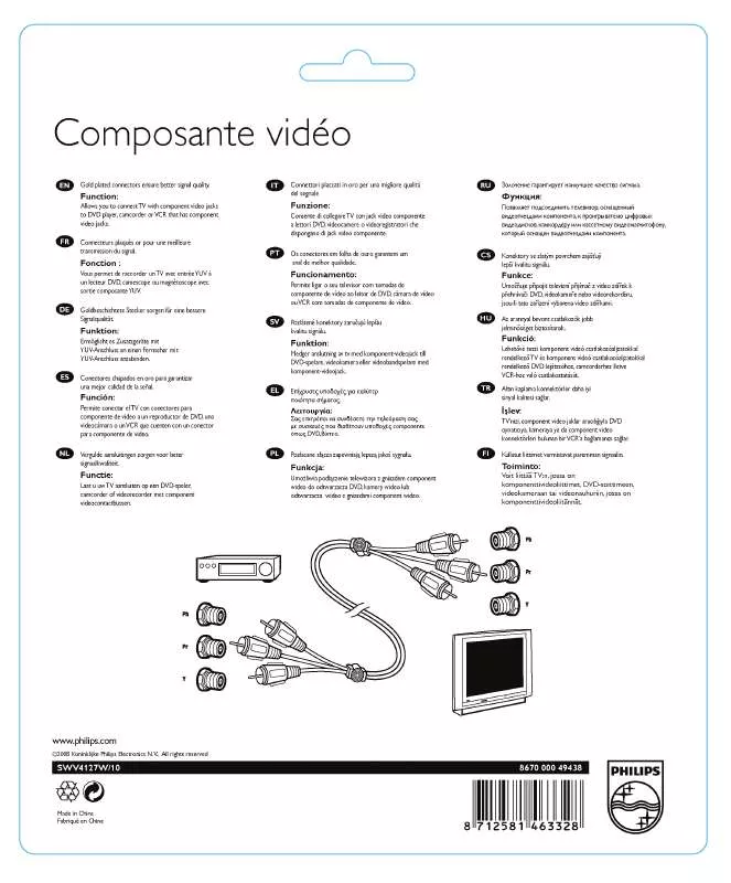 Mode d'emploi PHILIPS SWV4127W