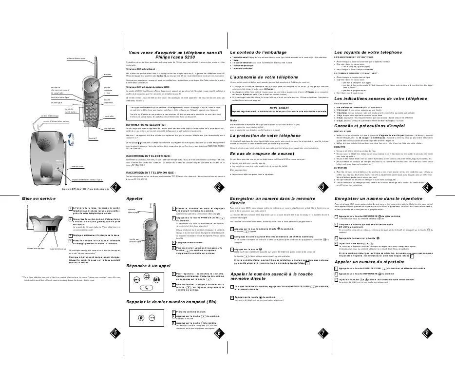 Mode d'emploi PHILIPS TD5250-BB058P