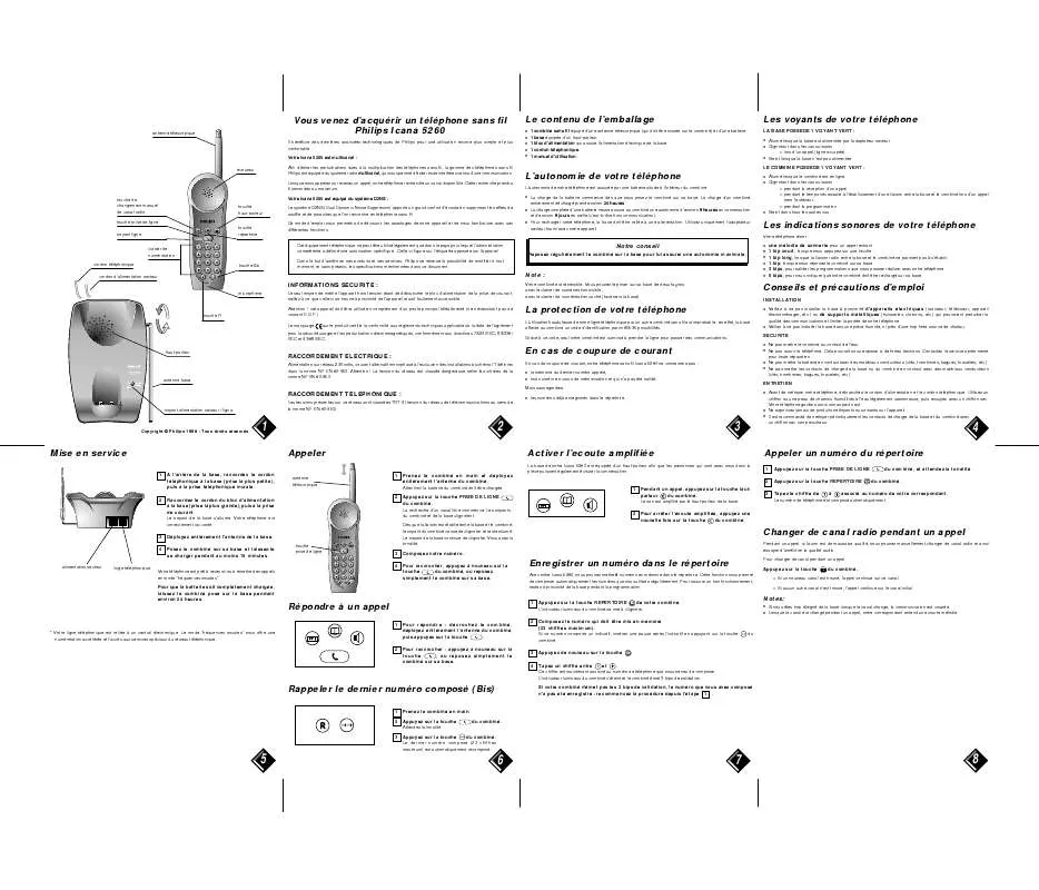 Mode d'emploi PHILIPS TD5260-BB196P