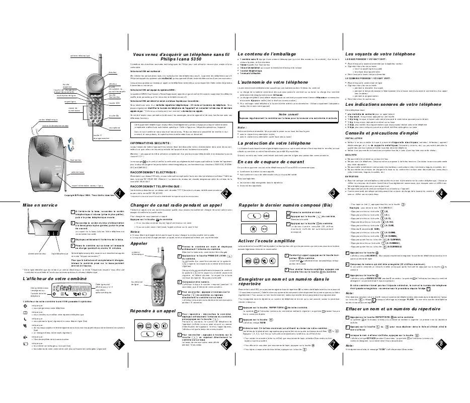 Mode d'emploi PHILIPS TD5350-BB168P