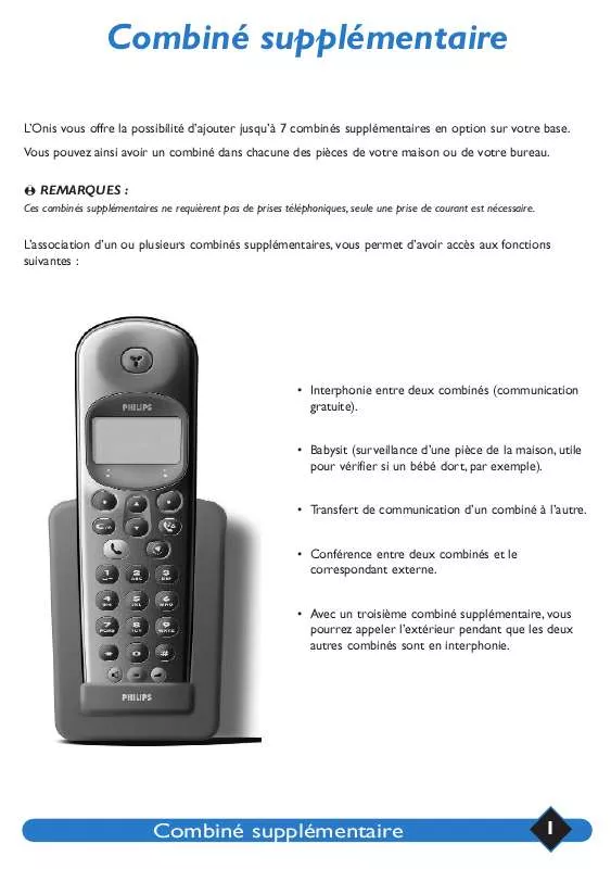 Mode d'emploi PHILIPS TD6331-BE101P