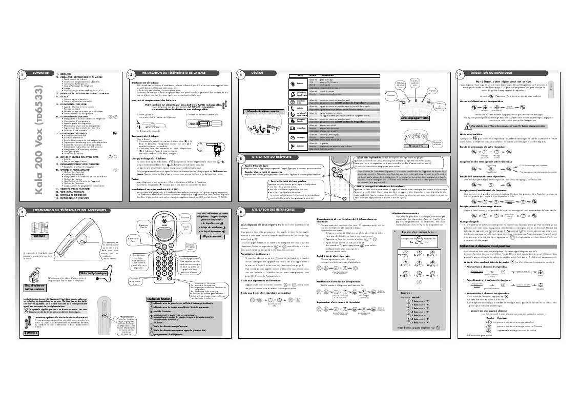 Mode d'emploi PHILIPS TD6735/BB021P