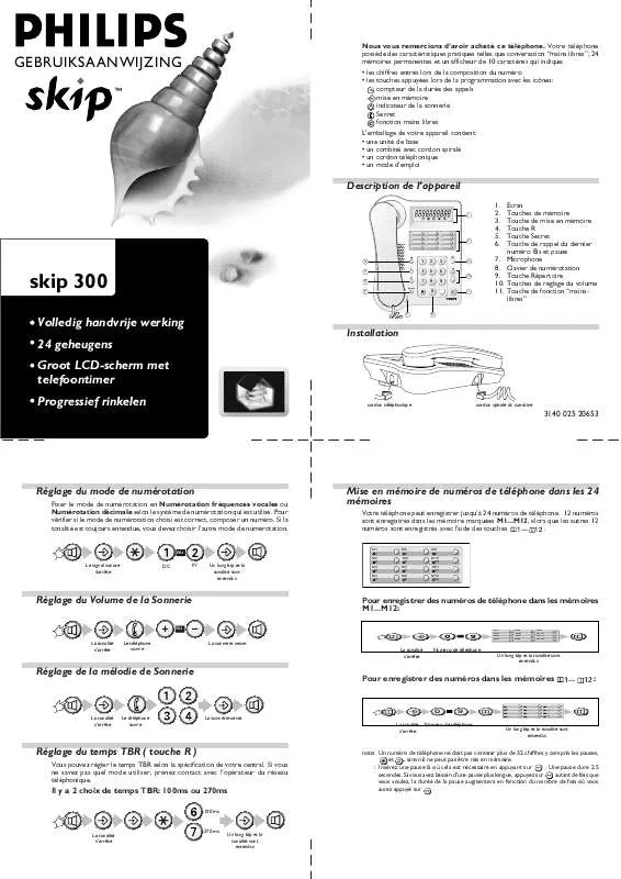 Mode d'emploi PHILIPS TD9137