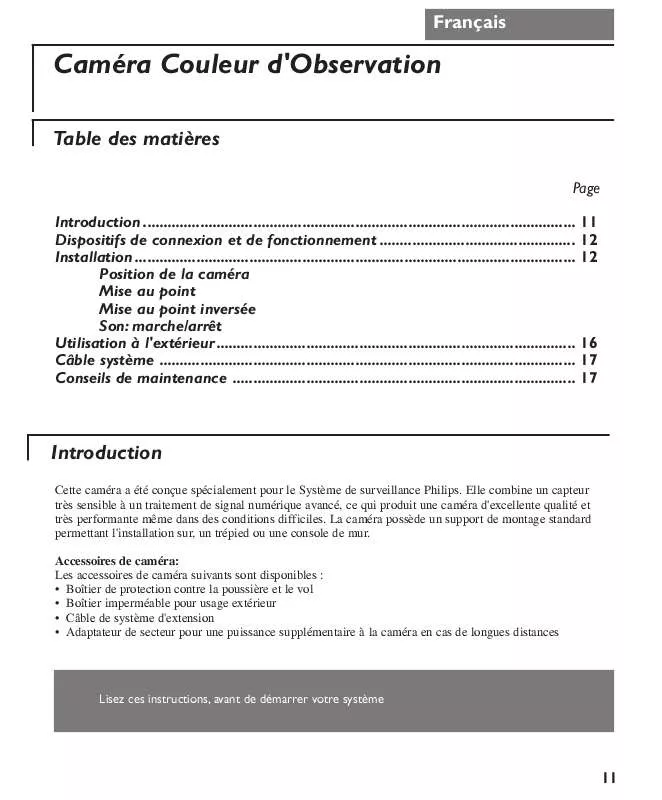 Mode d'emploi PHILIPS VCM7A37/00T