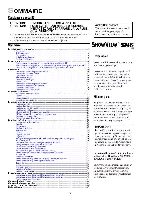 Mode d'emploi PHILIPS VR1600