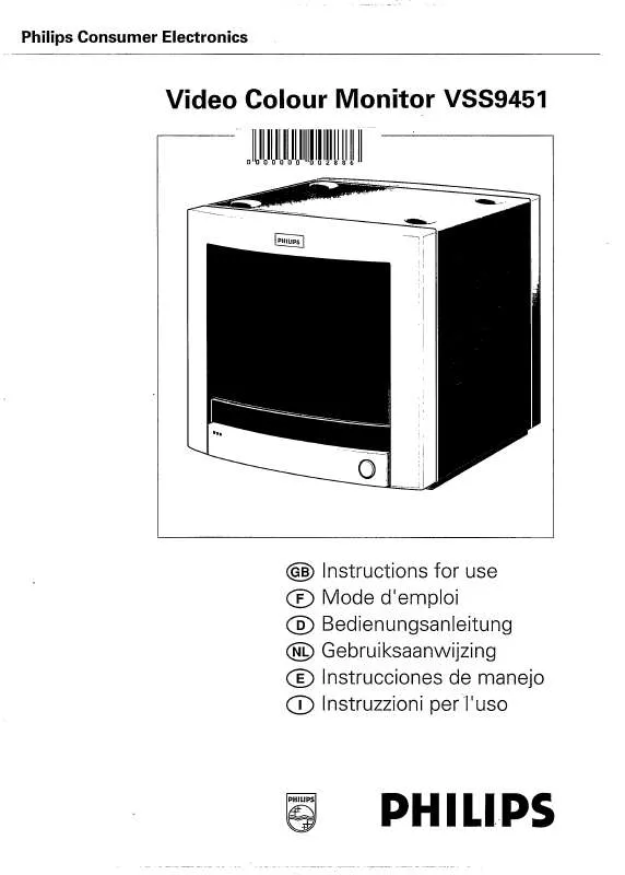 Mode d'emploi PHILIPS VSS9451/00T