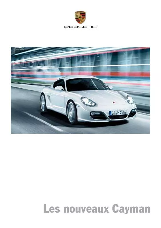 Mode d'emploi PORSCHE CAYMAN S