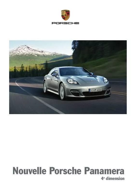 Mode d'emploi PORSCHE PANAMERA 4S